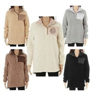 Monogrammed Luxury Sherpa Pullover WITH PATCH